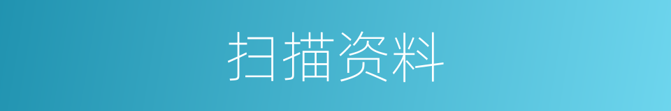 扫描资料的意思