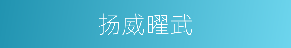 扬威曜武的意思