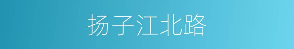 扬子江北路的同义词