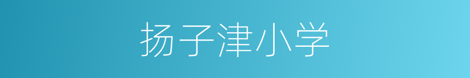 扬子津小学的同义词
