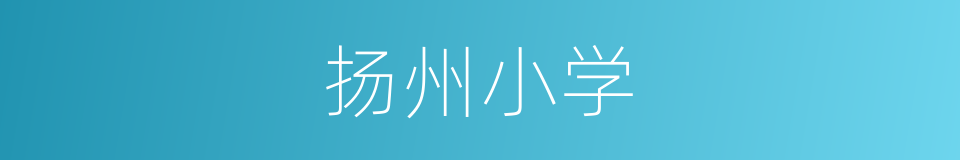 扬州小学的同义词