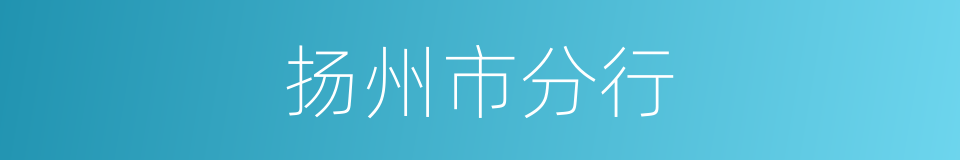 扬州市分行的同义词