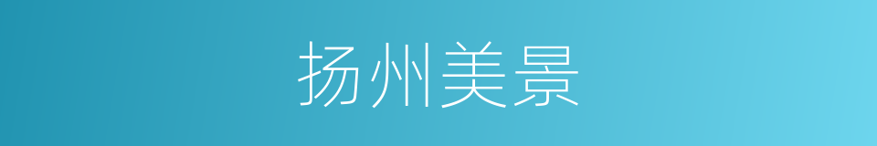 扬州美景的同义词