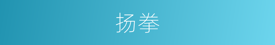 扬拳的同义词