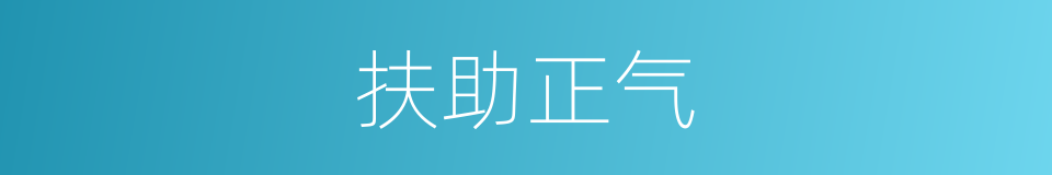 扶助正气的同义词
