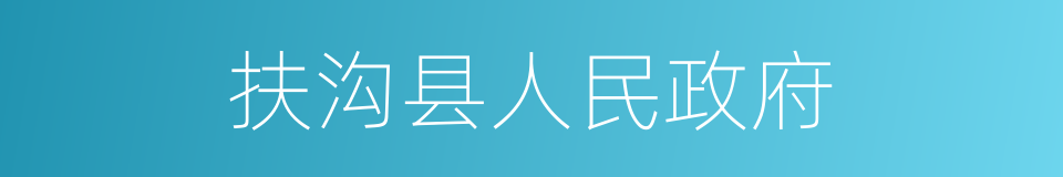 扶沟县人民政府的同义词
