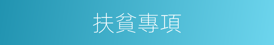 扶貧專項的同義詞