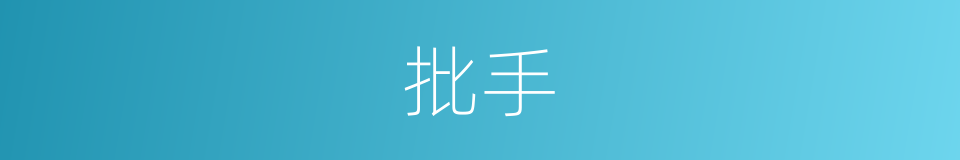 批手的同义词