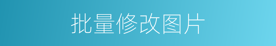 批量修改图片的同义词