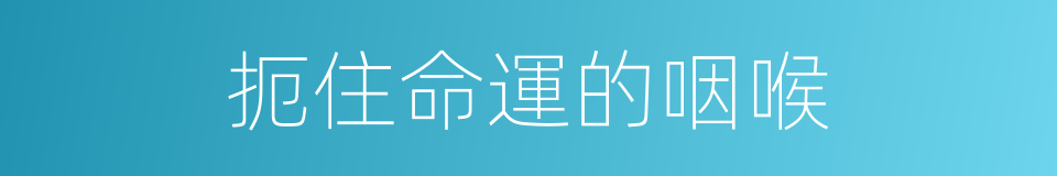 扼住命運的咽喉的同義詞