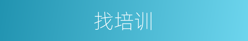 找培训的同义词