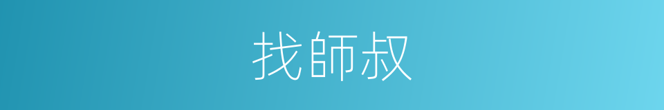 找師叔的同義詞