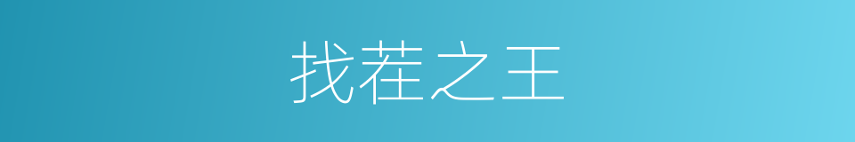 找茬之王的同义词