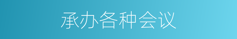 承办各种会议的同义词