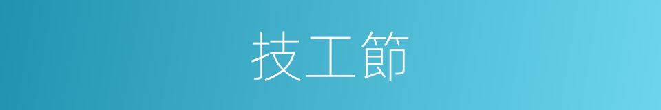 技工節的同義詞