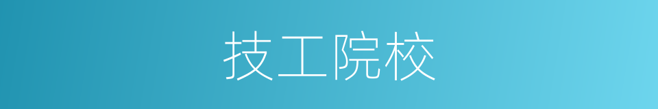 技工院校的同义词
