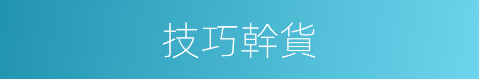 技巧幹貨的同義詞