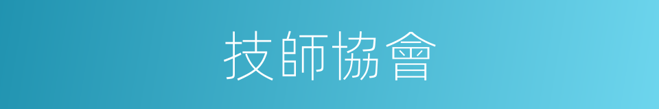 技師協會的同義詞