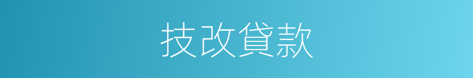 技改貸款的同義詞