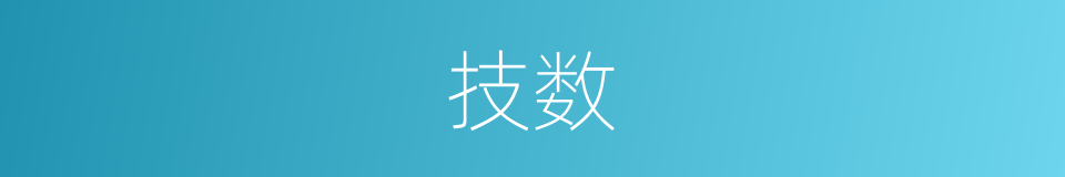 技数的同义词