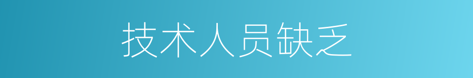技术人员缺乏的同义词