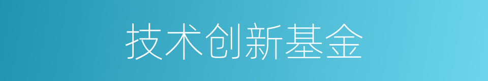 技术创新基金的同义词
