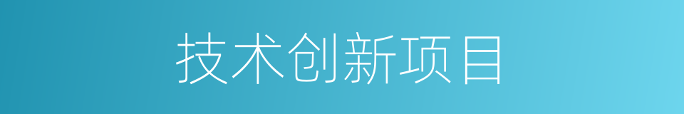 技术创新项目的同义词