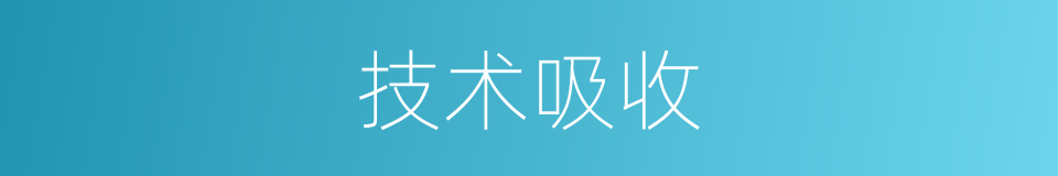 技术吸收的同义词