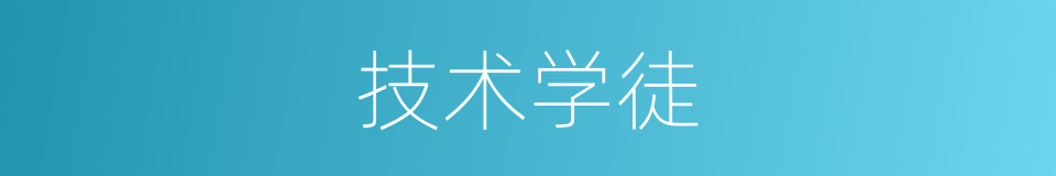 技术学徒的同义词