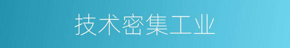 技术密集工业的同义词