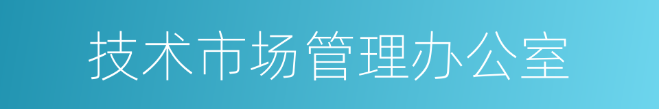 技术市场管理办公室的同义词