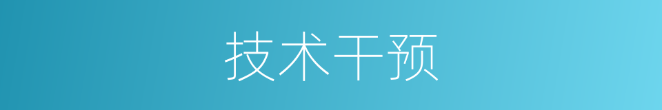 技术干预的同义词