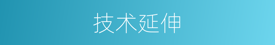 技术延伸的同义词