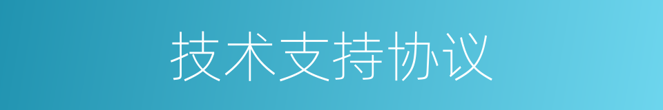 技术支持协议的同义词