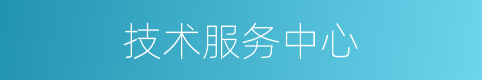 技术服务中心的同义词