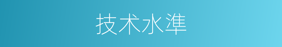 技术水準的同義詞
