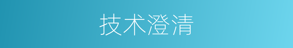 技术澄清的同义词