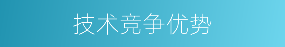 技术竞争优势的同义词