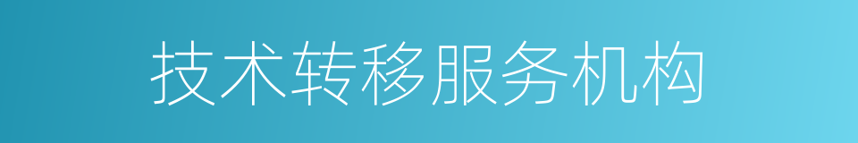 技术转移服务机构的同义词