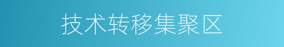 技术转移集聚区的同义词