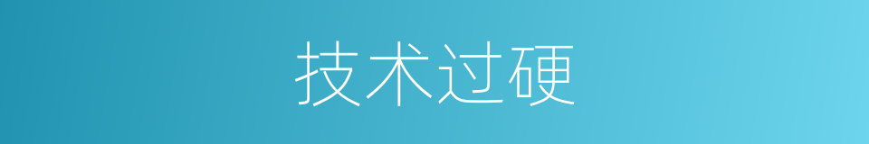 技术过硬的同义词