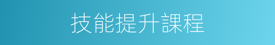 技能提升課程的同義詞