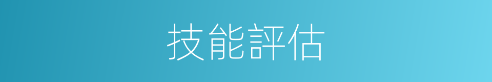 技能評估的同義詞