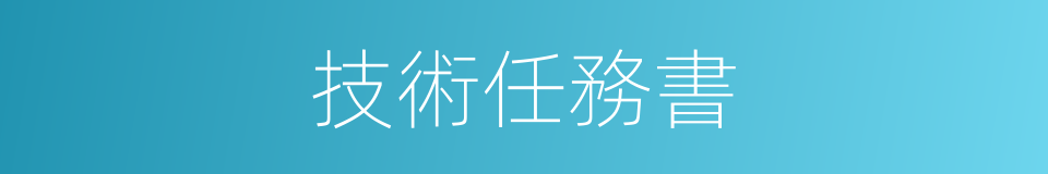 技術任務書的同義詞