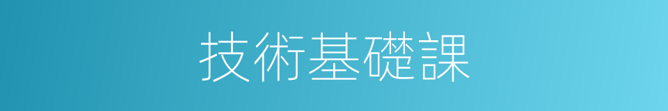 技術基礎課的同義詞