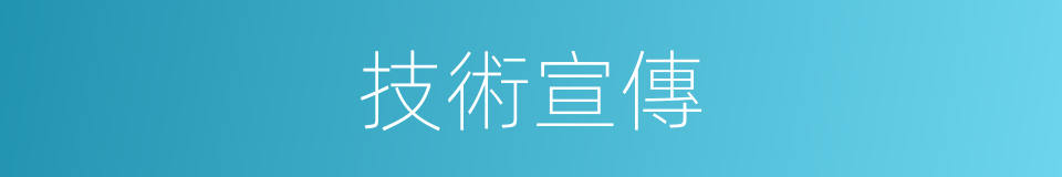 技術宣傳的同義詞