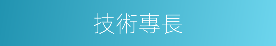 技術專長的同義詞
