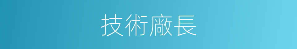 技術廠長的同義詞
