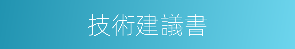 技術建議書的同義詞