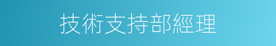 技術支持部經理的同義詞